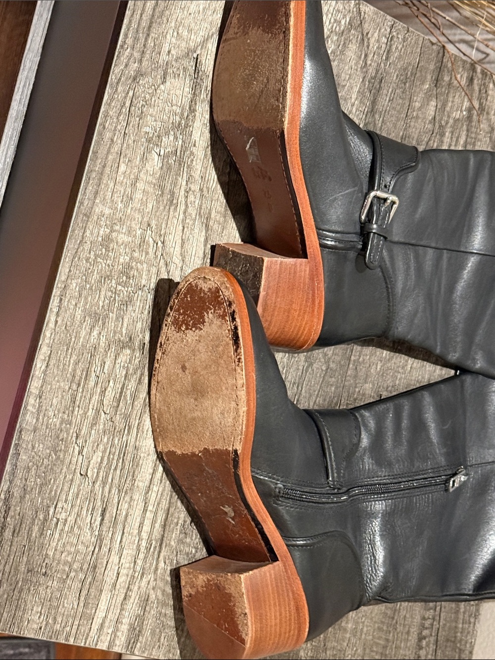Coach Classic Black Leather Mid-Calf Women's Boots - Picture 4 of 6